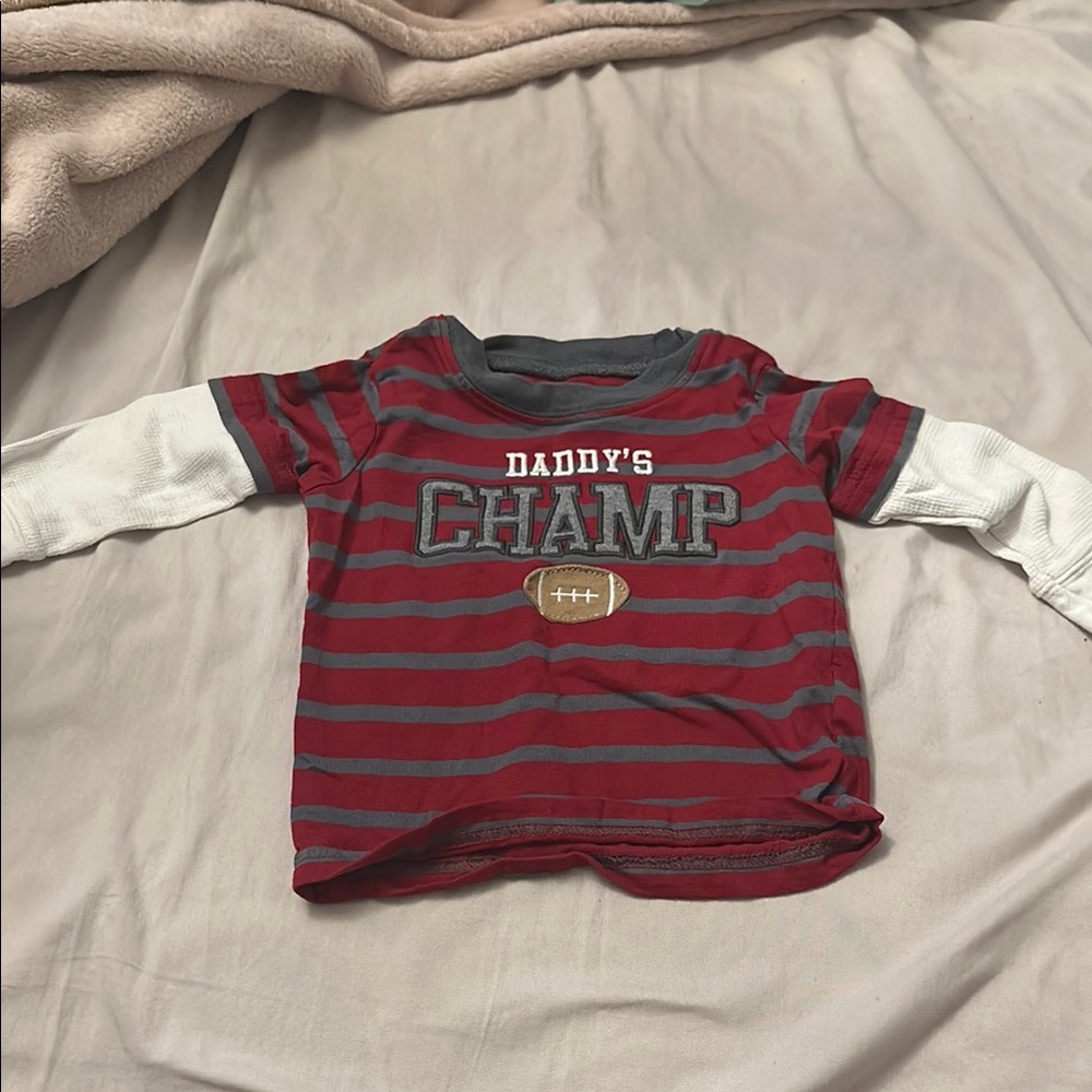 5 for $10 ❤️ Carter's Red and Gray Long Sleeve Shirt - Daddy's Champ
